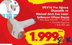 YUİ IPLV16 PRO AĞRISIZ OTOMATİK VE MANUEL ATIM BUZ LAZER EPİLASYON CİHAZI BEYAZ